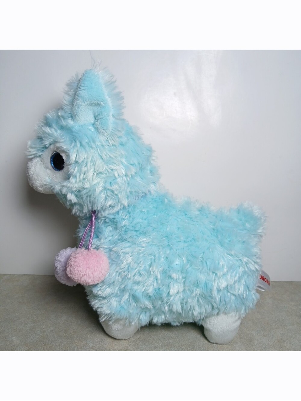 Aurora World Llama Alpaca Plush Teal Blue 10” Tall Pastel Stuffed Animal Toy